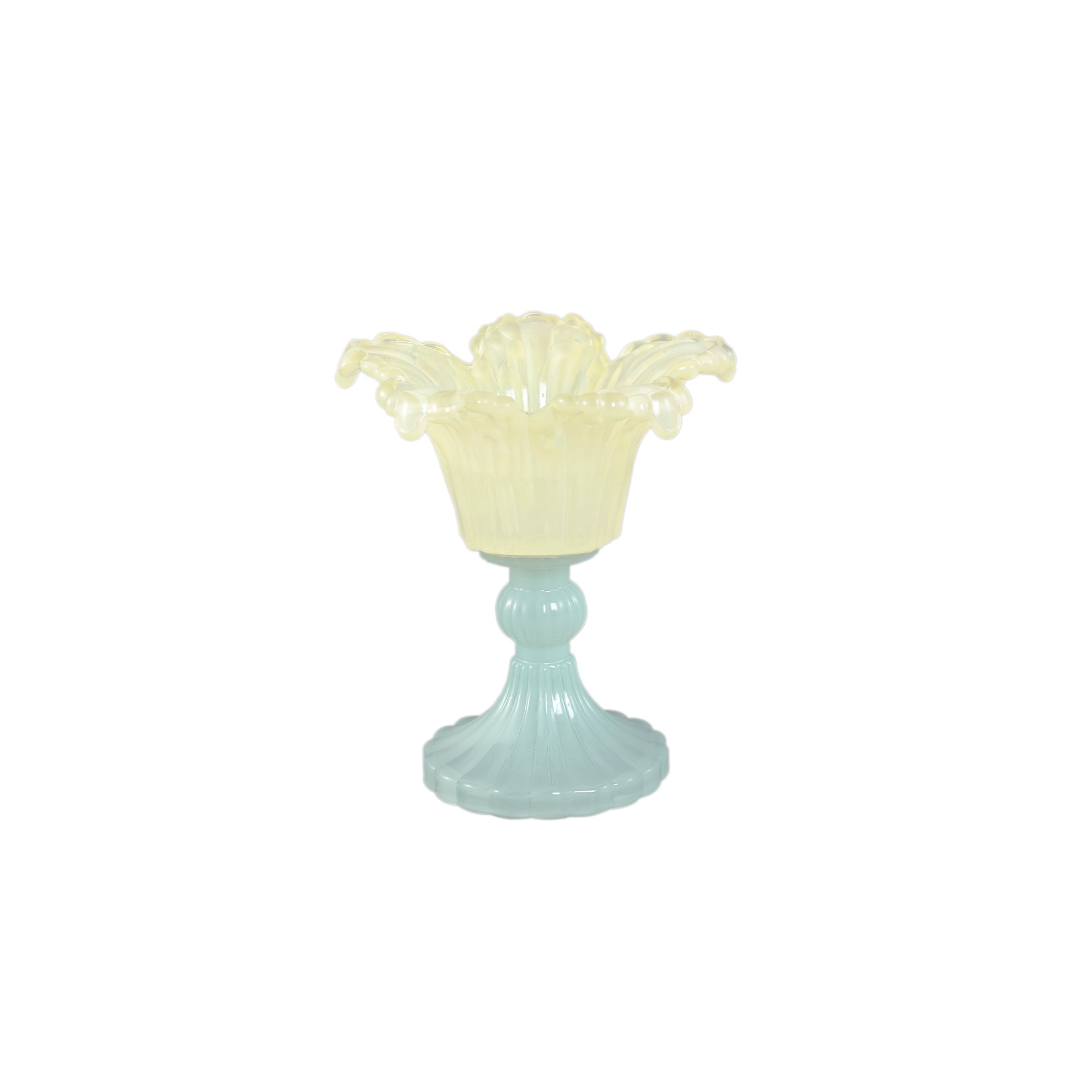 Leila Photophores en verre — Flower Shaped Tealight - Jaune