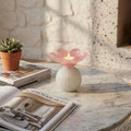 Chandelier Leila — Verre Fleur Ampoule