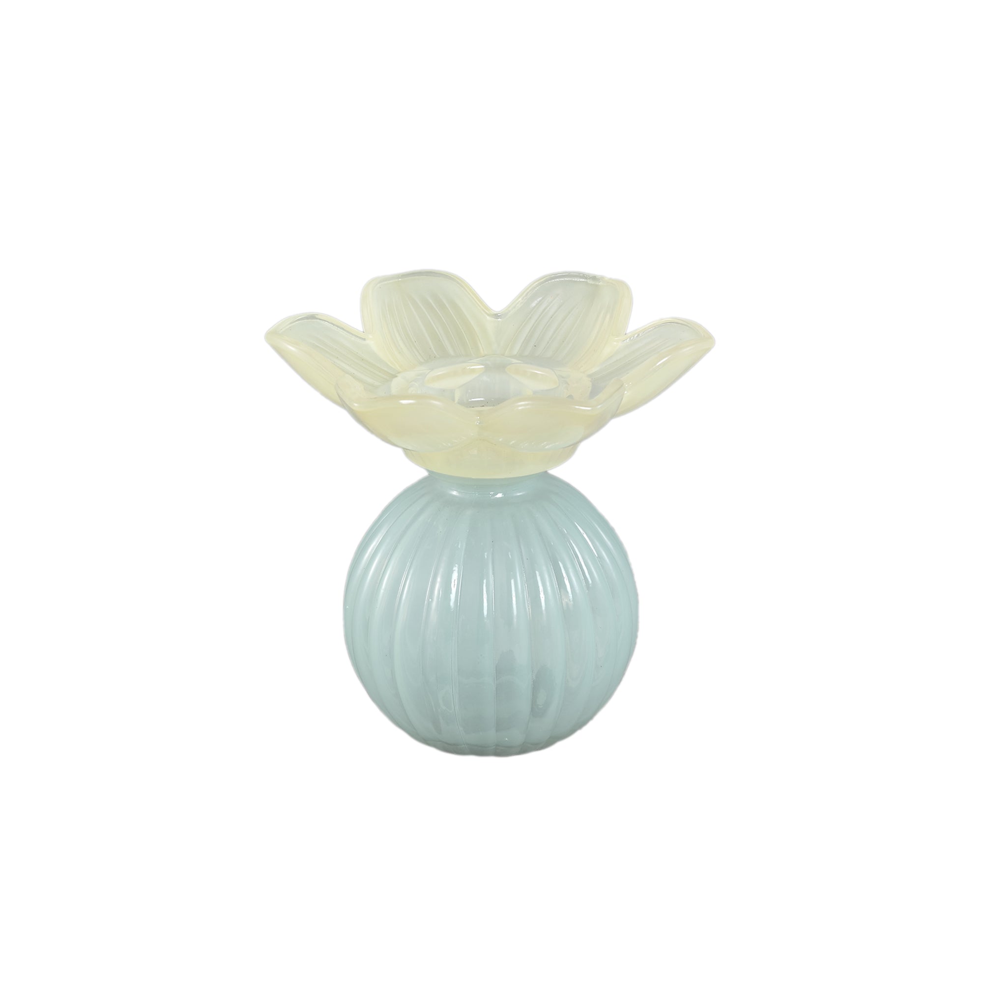 Leila Chandeliers en verre — Flower On Bulb Candle Holder - Jaune