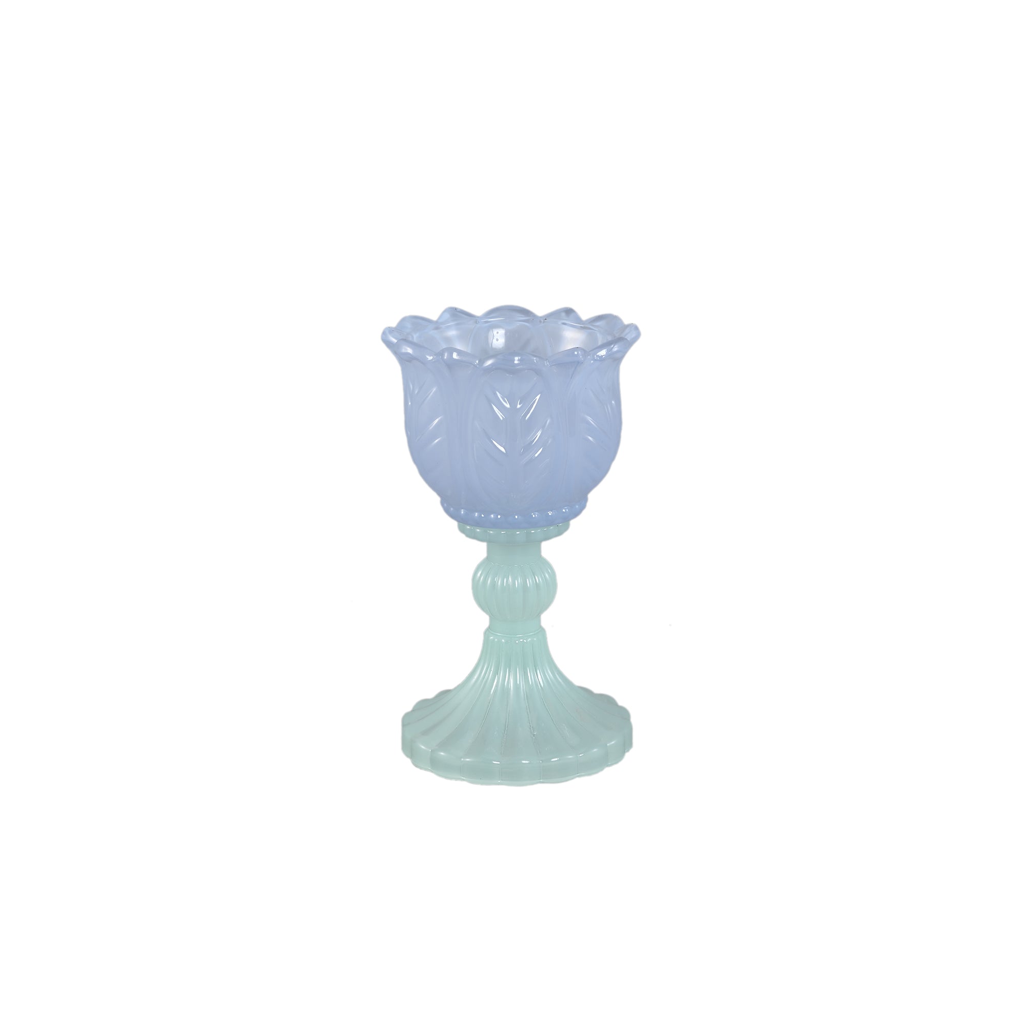 Leila Photophores en verre — Flower On Foot Tealight 2 - Lilas