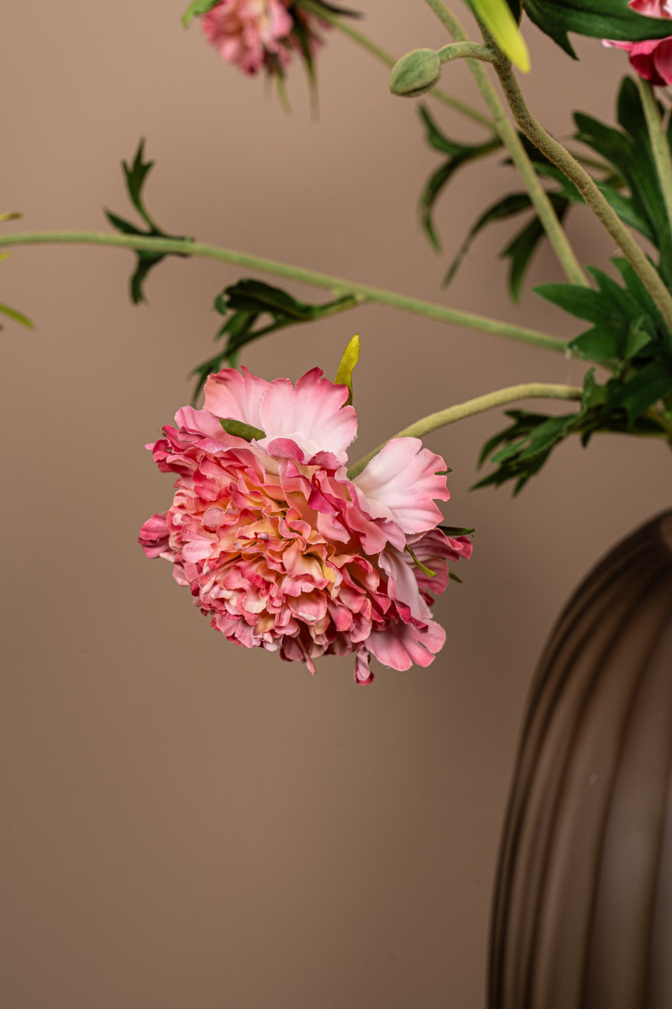 Garden Flower Bright Pink scabiosa spray with bud Bright Pink — Fleur artificielle — vue 3 | Häus