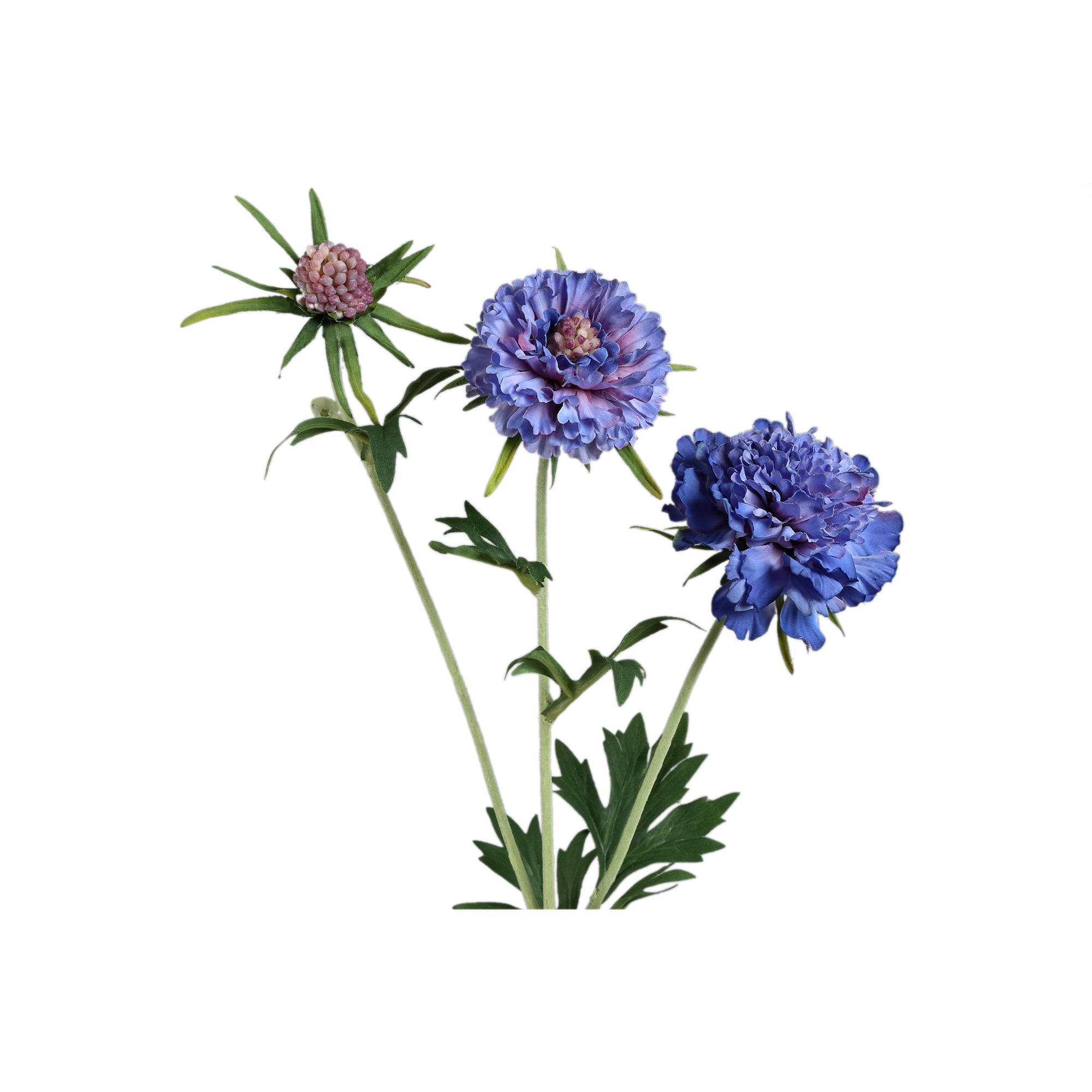 Garden Flower blue scabiosa spray with bud Bleu — Fleur artificielle — vue 2 | Häus