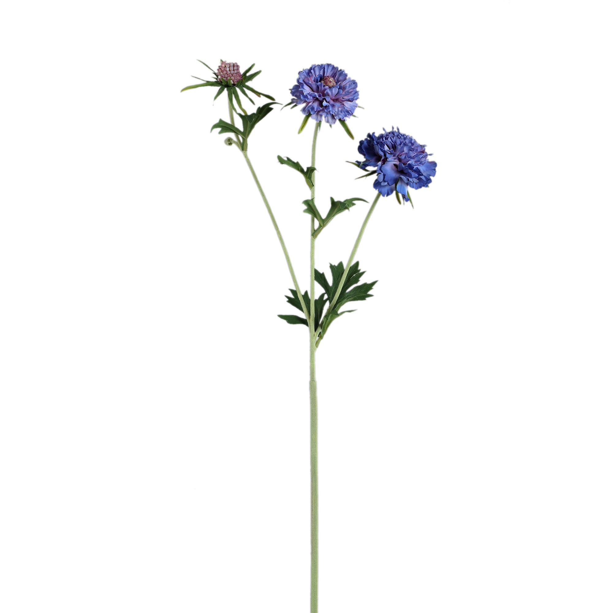 Garden Flower blue scabiosa spray with bud Bleu — Fleur artificielle — Fleur artificielle design premium | Häus