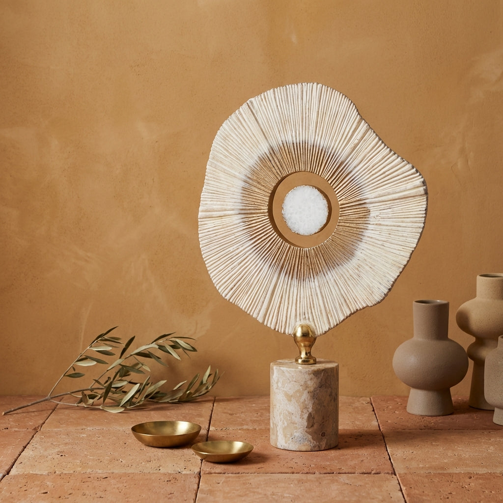 Rella Beige casted alu statue marble and stone L