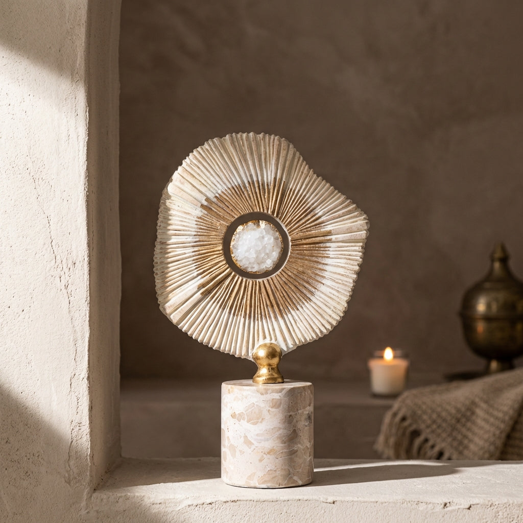 Rella Beige casted alu statue marble and stone S