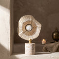Statue Rella — Beige Moulé Aluminium Marbre Pierre S