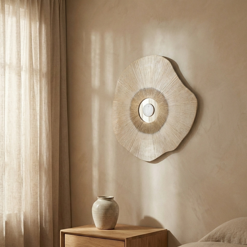 Rella Beige casted alu wall panel center stone L