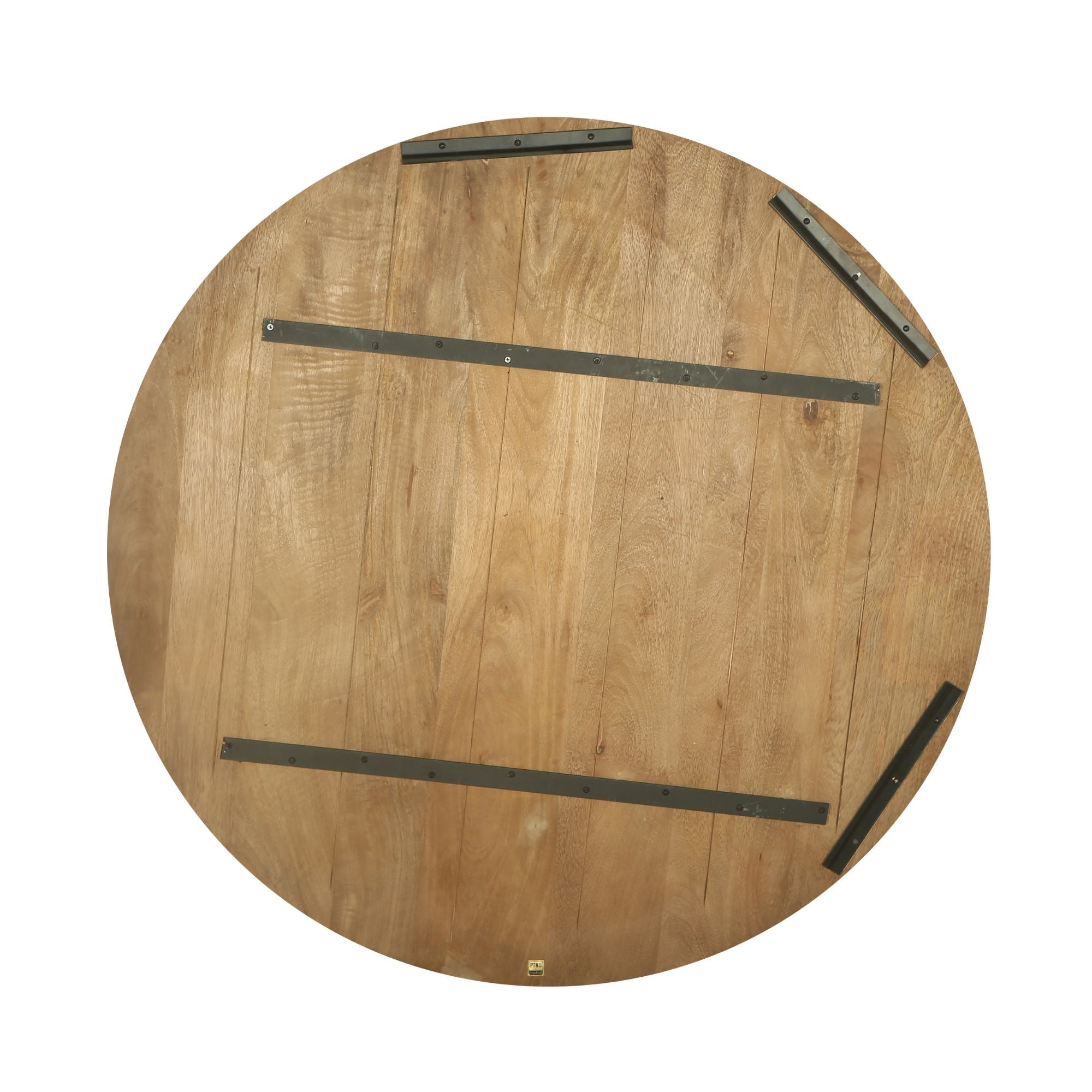 Mattin Natural mango wood circle wall panel rnd L