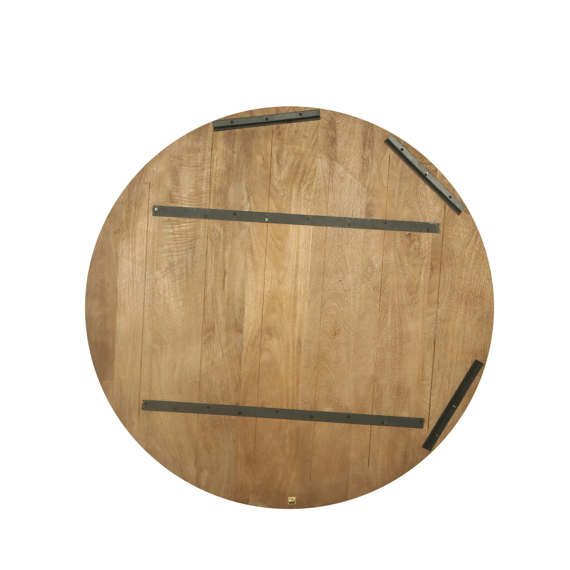 Mattin Natural mango wood circle wall panel rnd S
