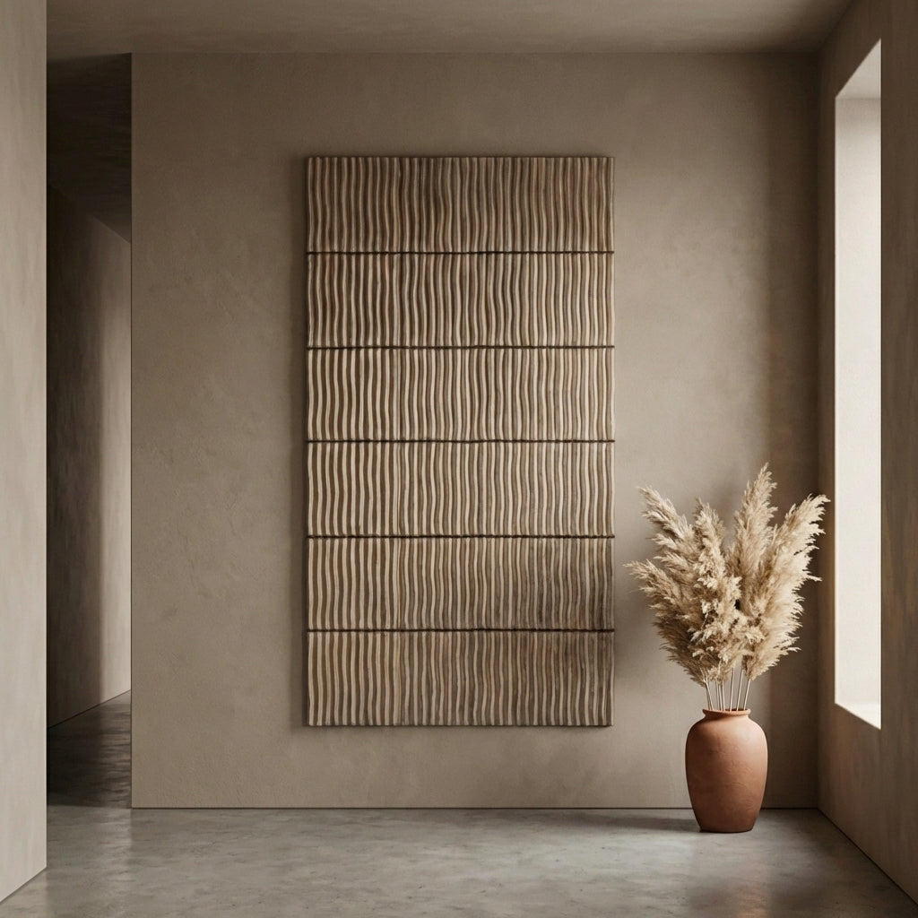Seline Bronze MDF wavy stripe layer wall panel L