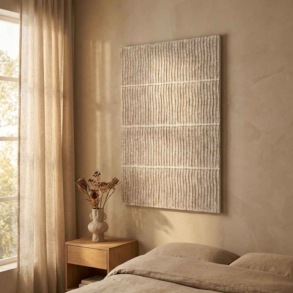 Seline White MDF wavy stripe layer wall panel S