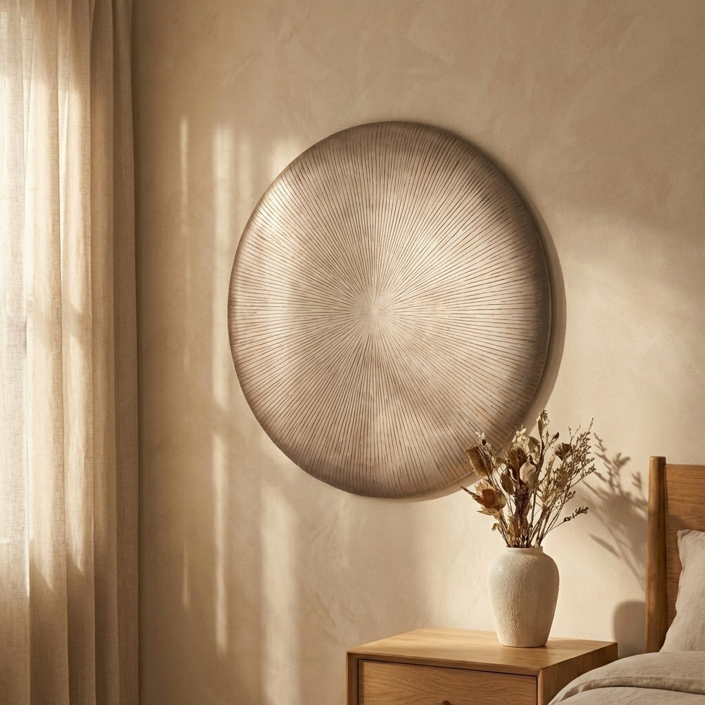 Toran Bronze MDF thick round stripe wall panel L
