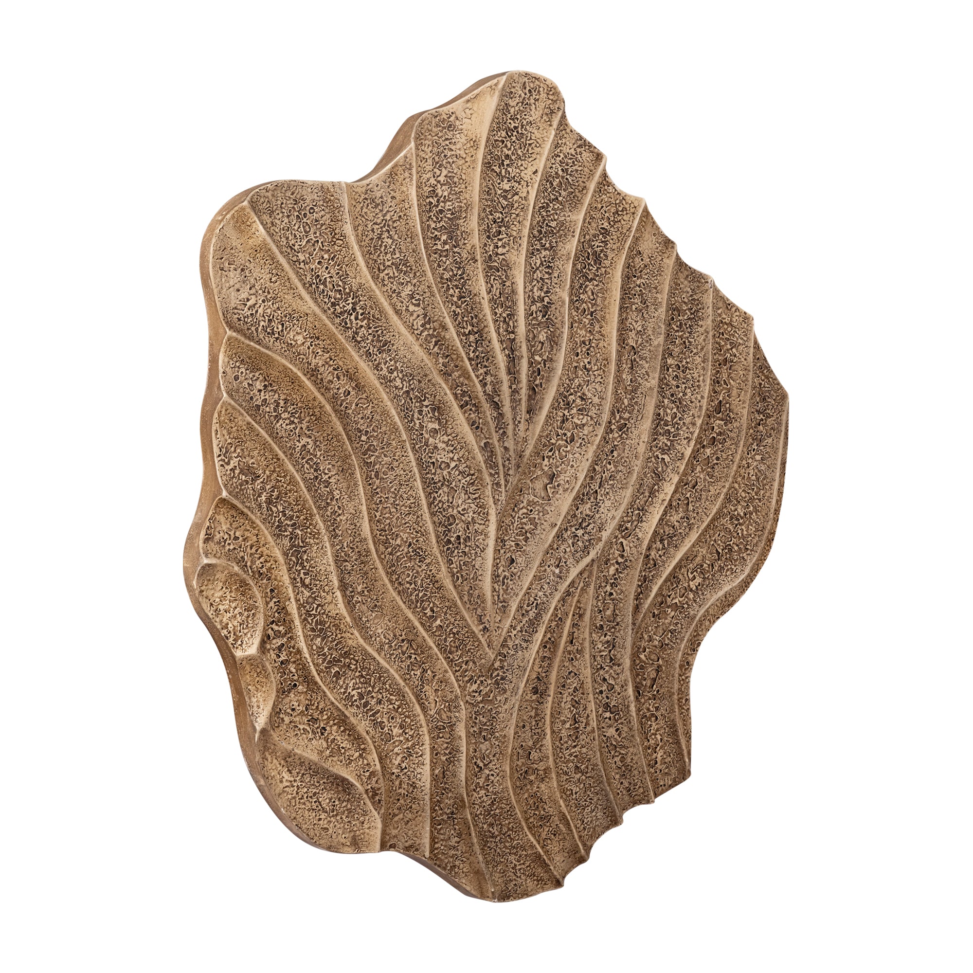 Abbie Beige MDF wavy organic wall panel L