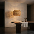 Lustre Dayo — Papier Naturel Corde Ouvert Rond