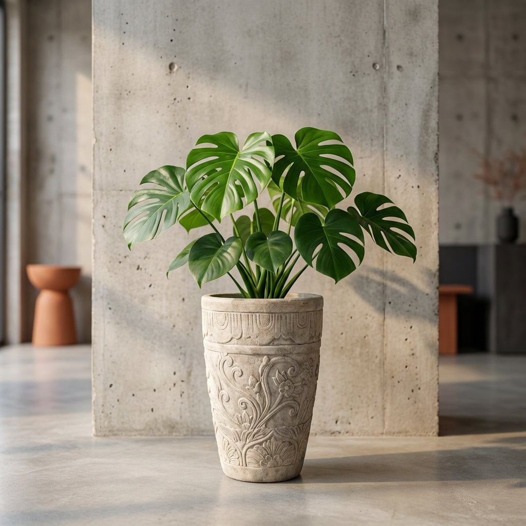 Sasha Pot en ciment - L (75x75x100 cm)