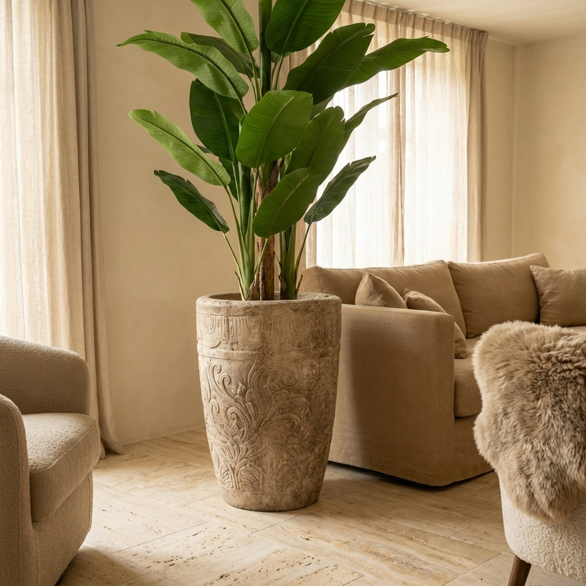 Pot Sasha — Ciment — Photo lifestyle