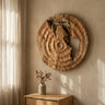 Roch Natural Teak wood wall panel rough round L