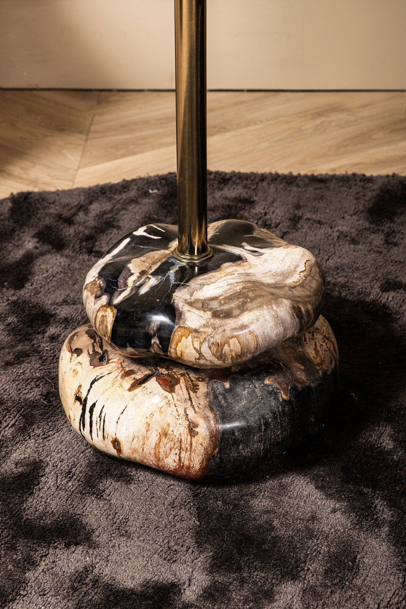 Wane Natural petrified wood double base sidetable - Photo 3