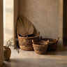 Almir Natural seagrass basket set of 3 round