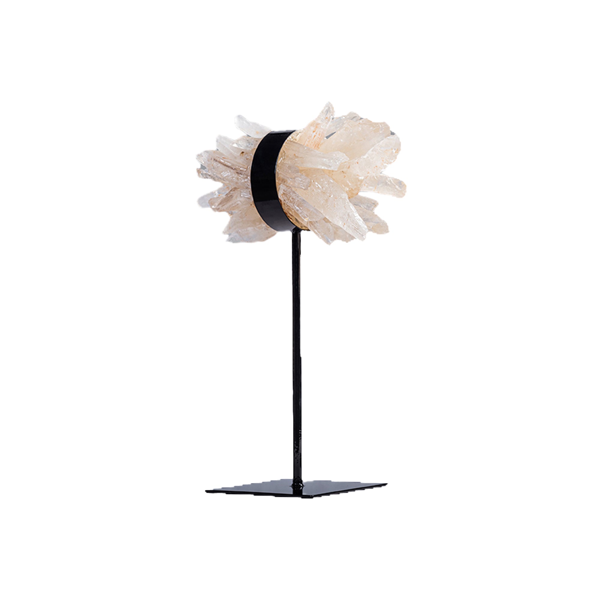Yerin Natural Quartz mineral cluster deco statue M