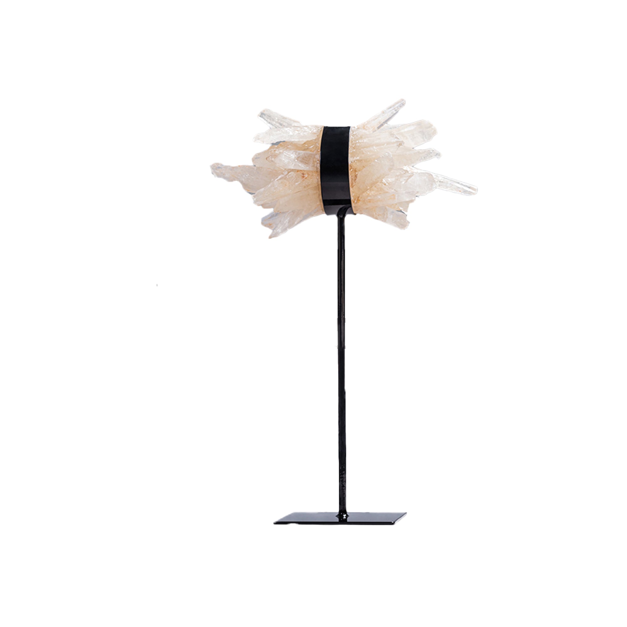 Yerin Natural Quartz mineral cluster deco statue L