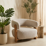 Fauteuil Mire — Crème Legacy Dove Rubber Bois