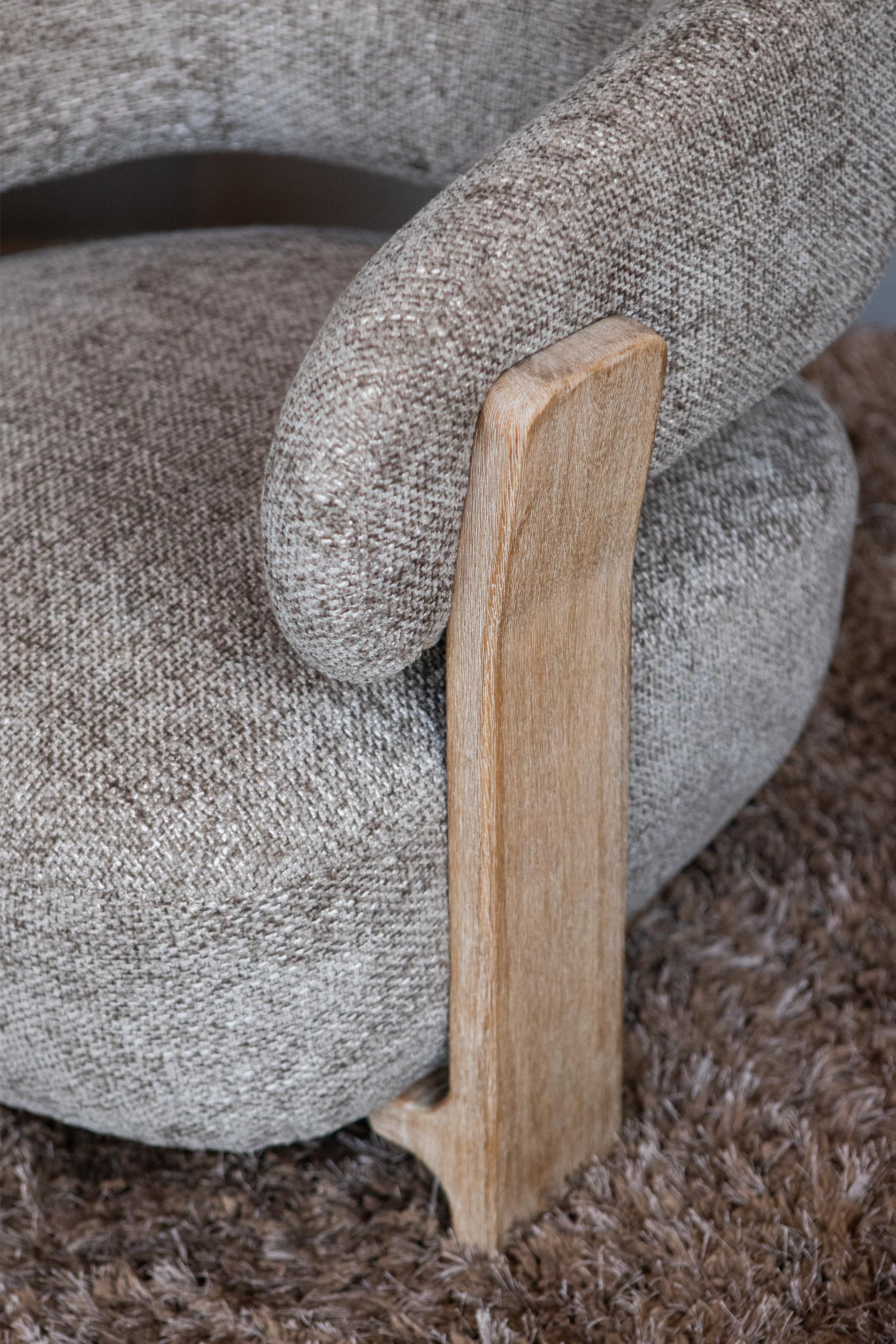 Mire Taupe Fauteuil Legacy 3 Mink Rubber wood - Photo 9
