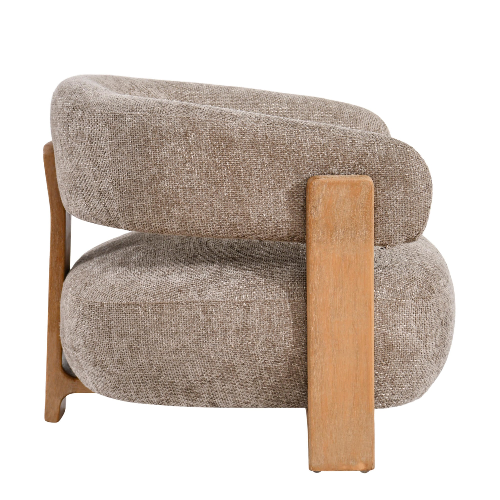 Mire Taupe Fauteuil Legacy 3 Mink Rubber wood - Photo 5