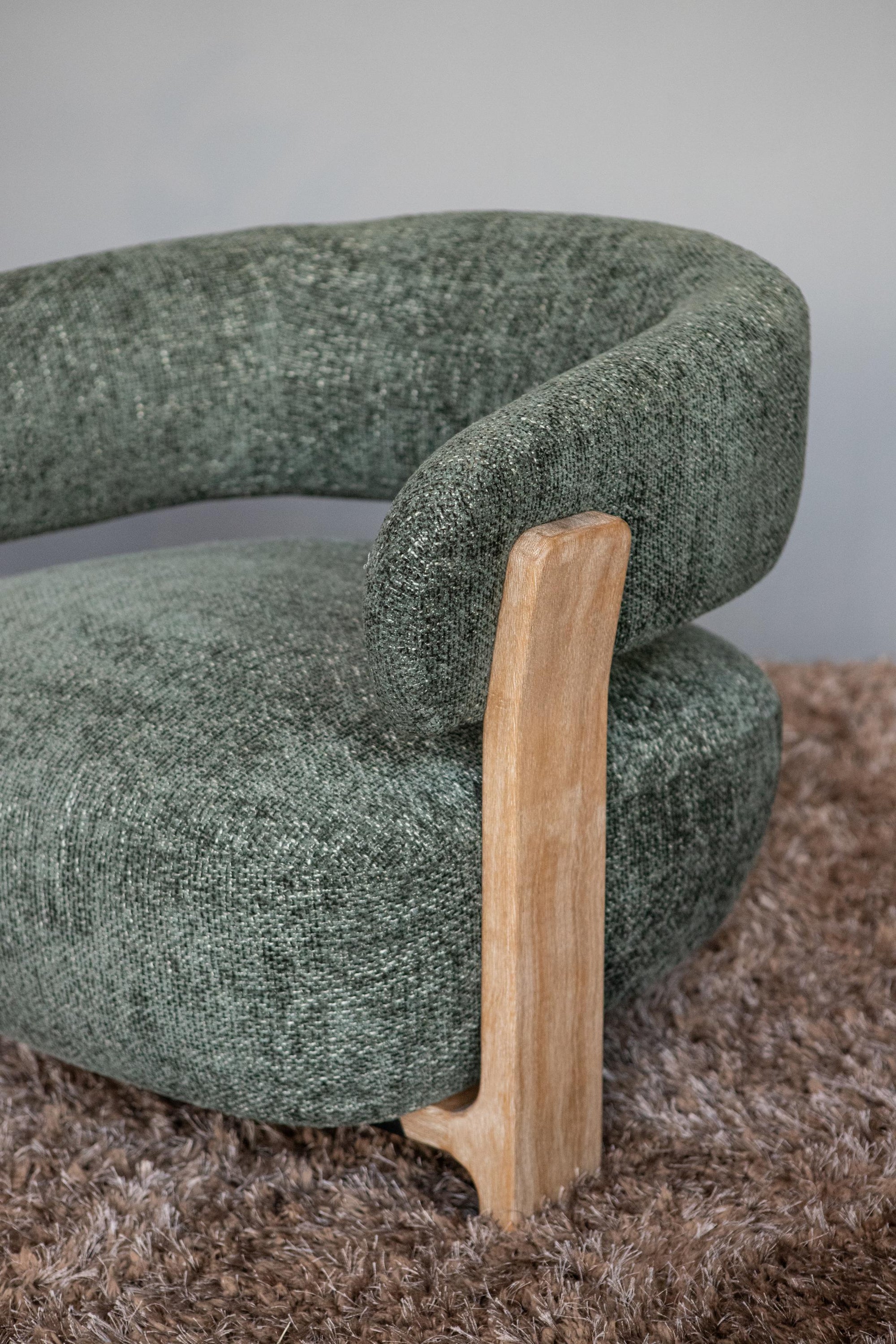 Mire Green Fauteuil Legacy 10 Olive Rubber wood - Photo 2