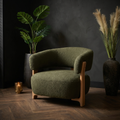 Fauteuil Mire — Vert Legacy Olive Rubber Bois