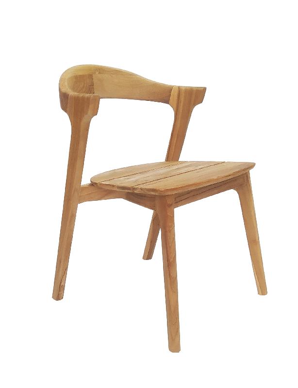 Tiera natural dining chair teak