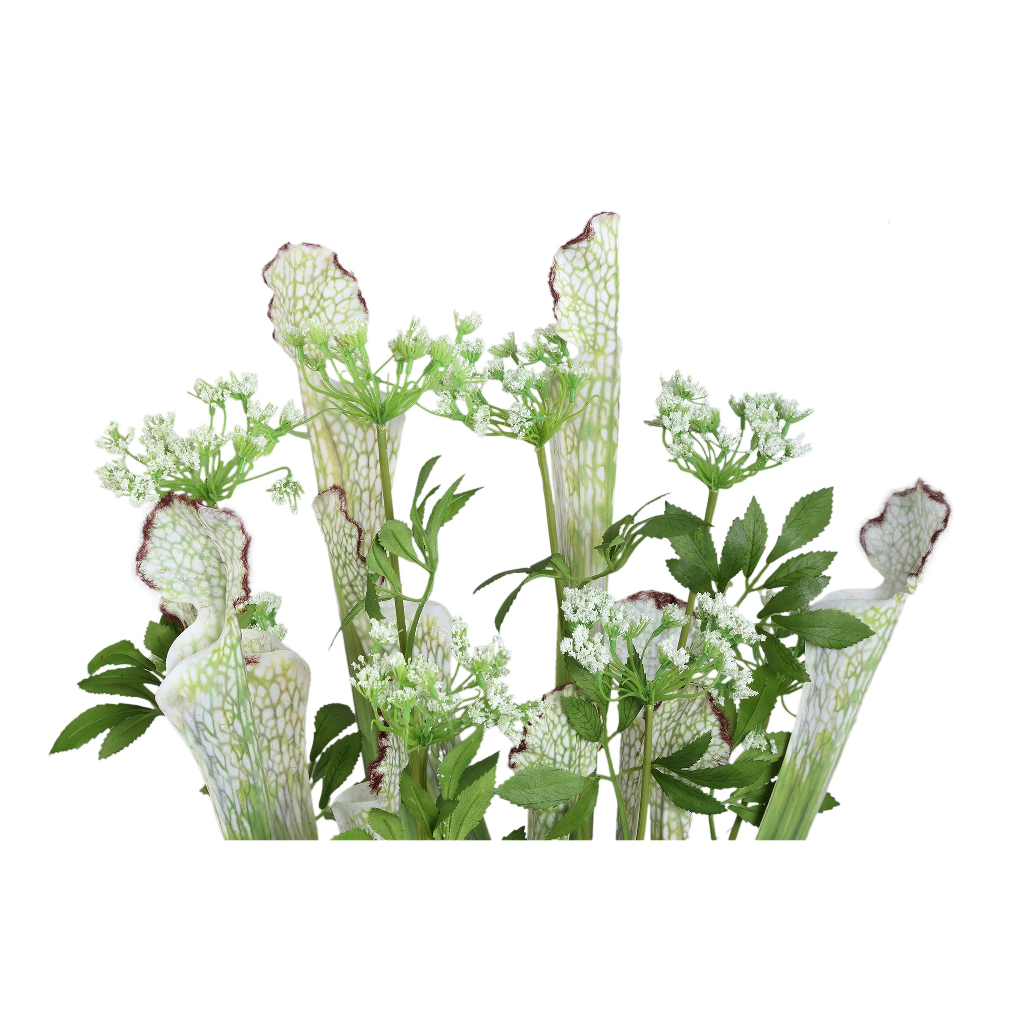 Leaves Plant Green plants in glass vase Vert — Plante artificielle — vue 2 | Häus