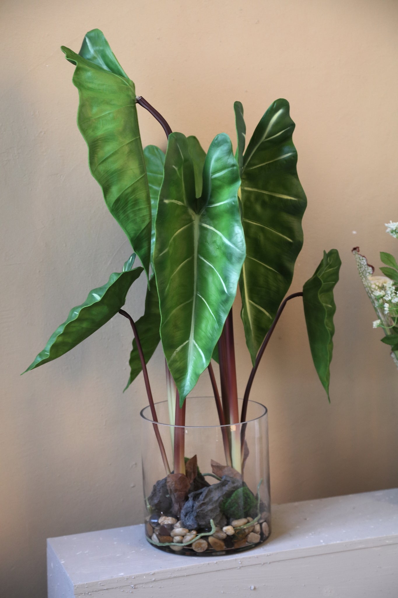 Leaves Plant Green philodendron in glass vase Vert — Feuille artificielle — vue 3 | Häus