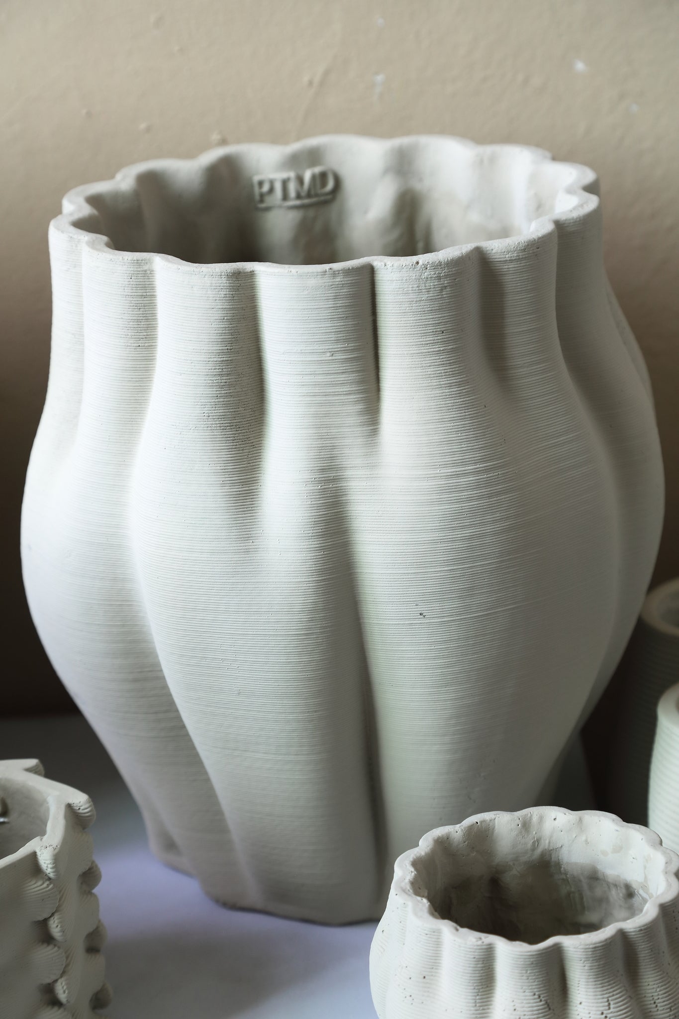 Romen Pot en ciment - Beige