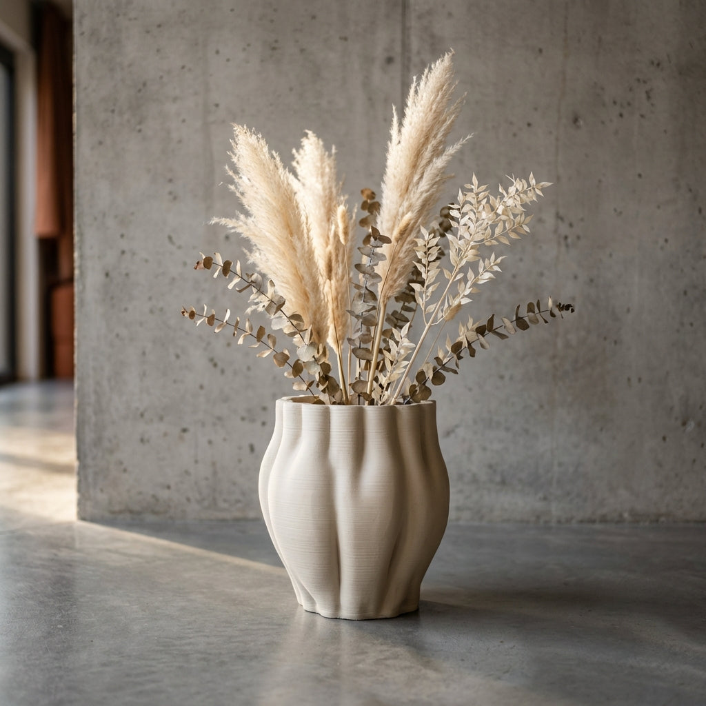 Romen Pot en ciment - Beige
