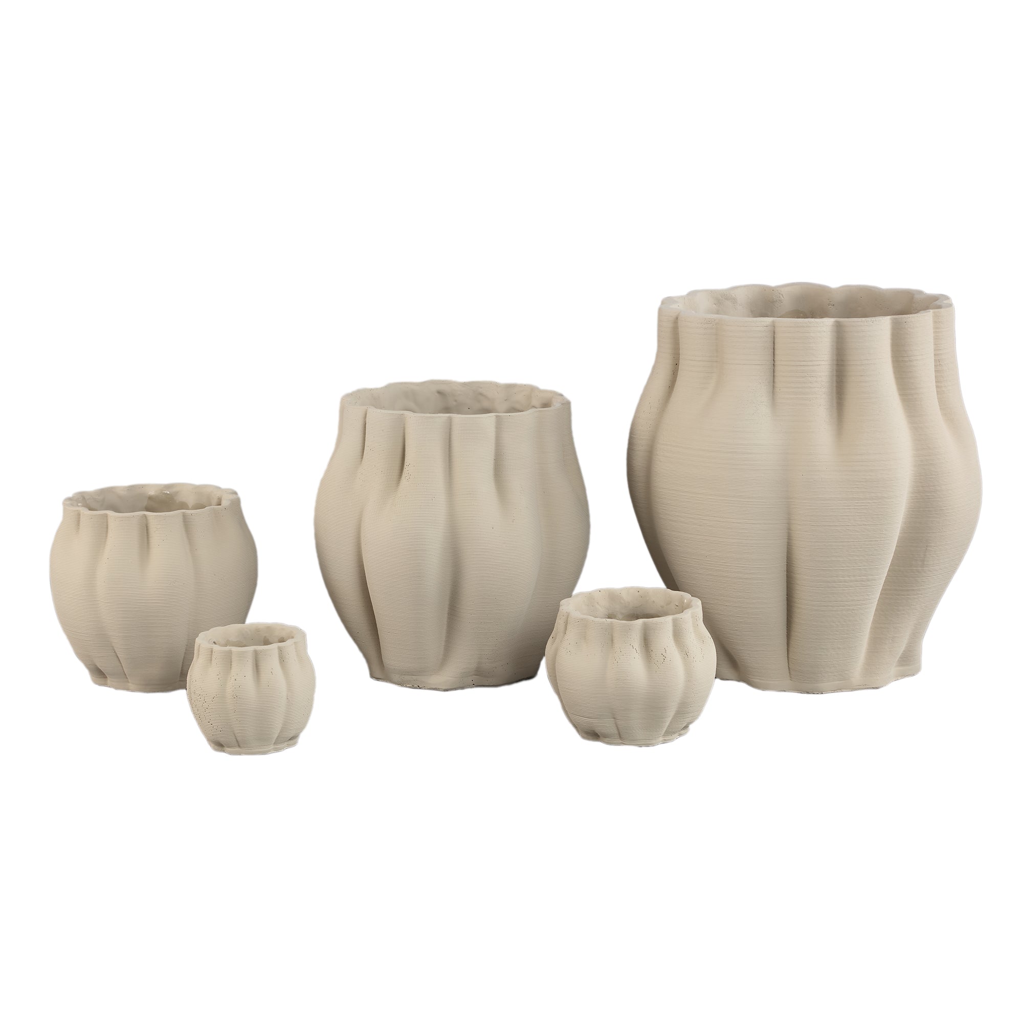Romen Pot en ciment - Beige