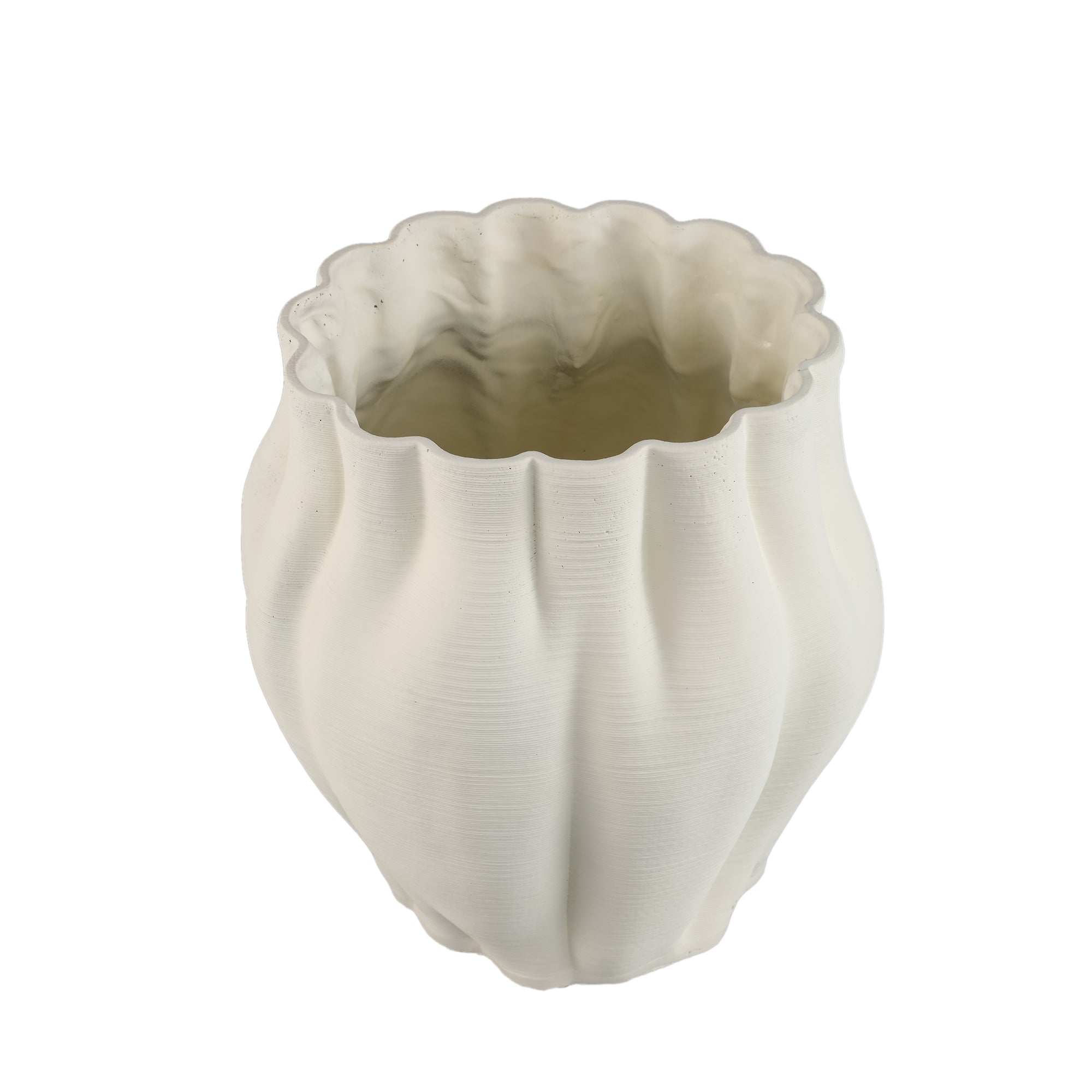 Romen Pot en ciment - White