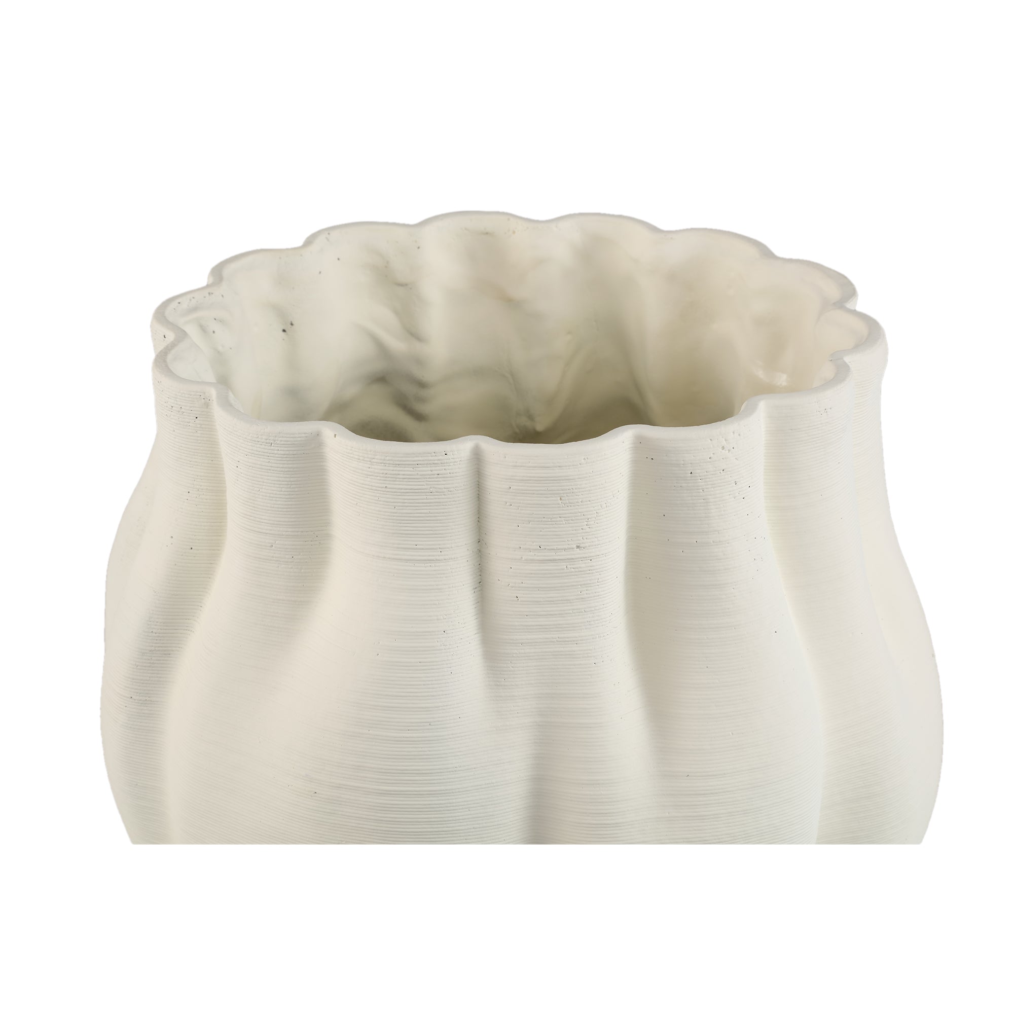 Romen Pot en ciment - White