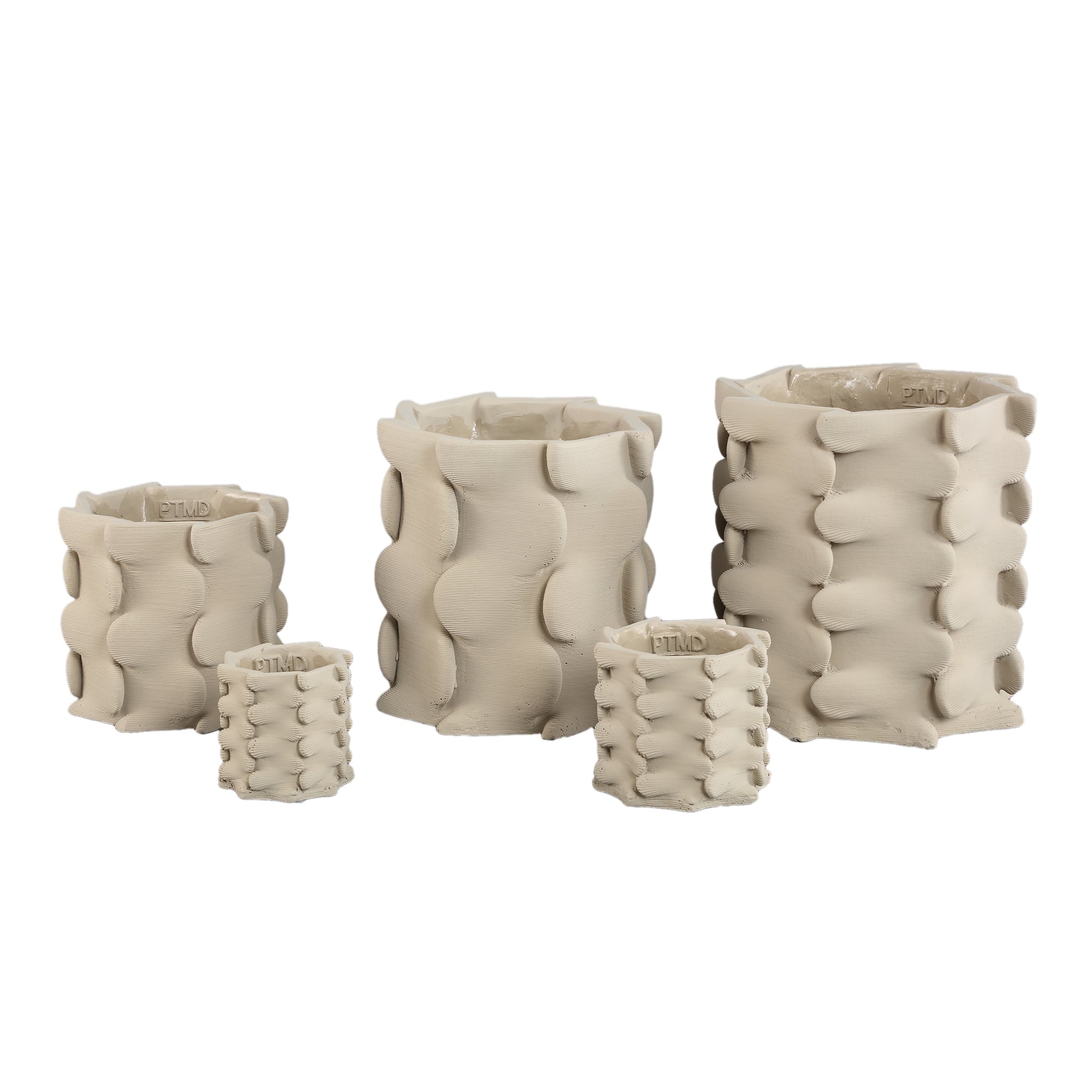 Norma Pot en ciment - Beige