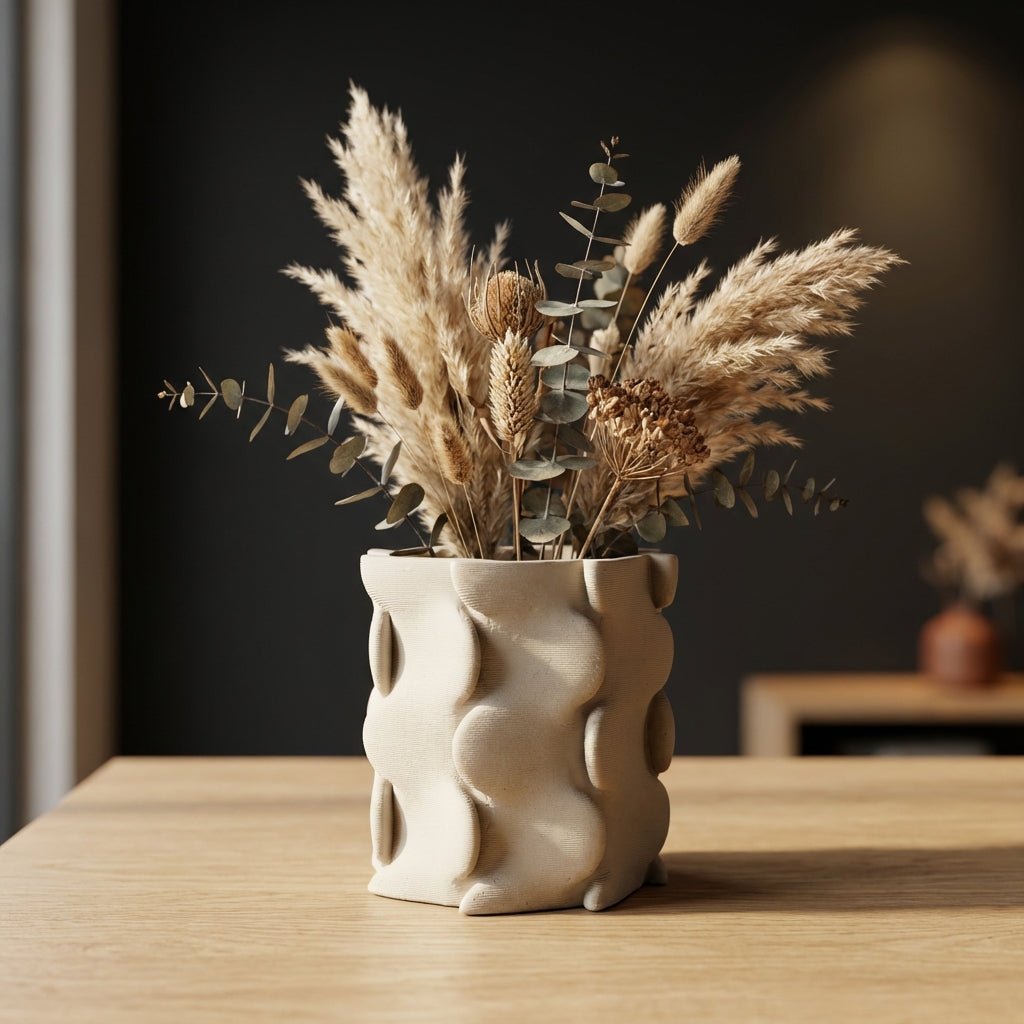 Norma Pot en ciment - Beige