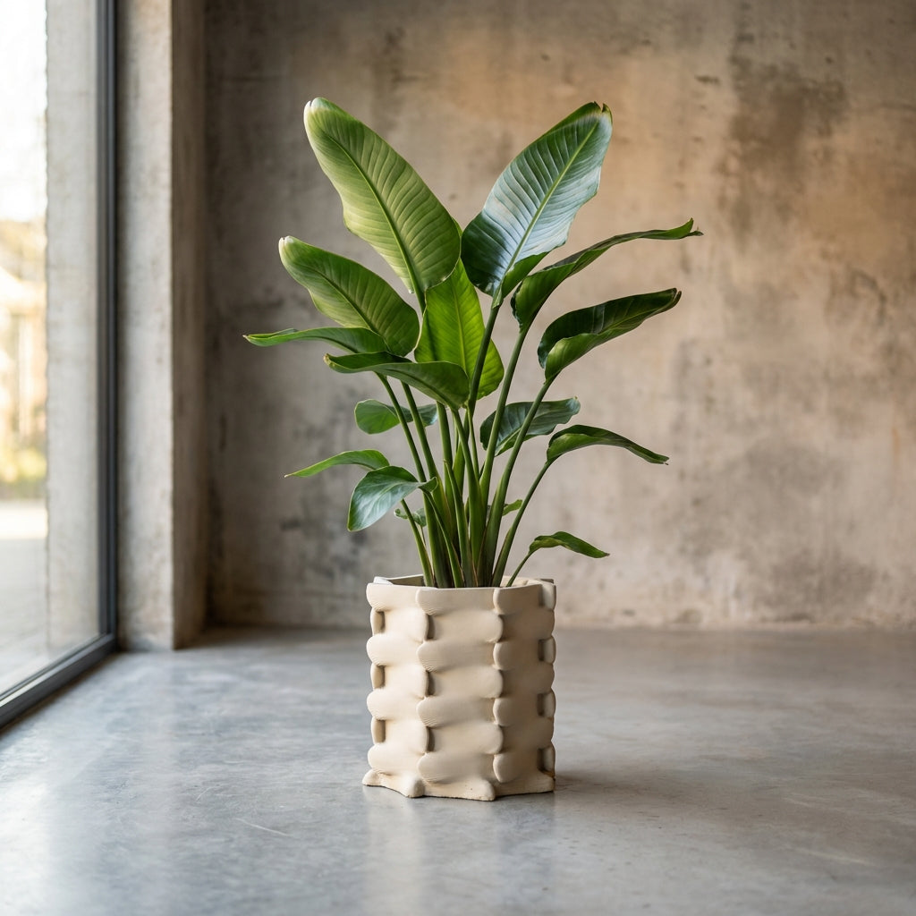 Norma Pot en ciment - Beige