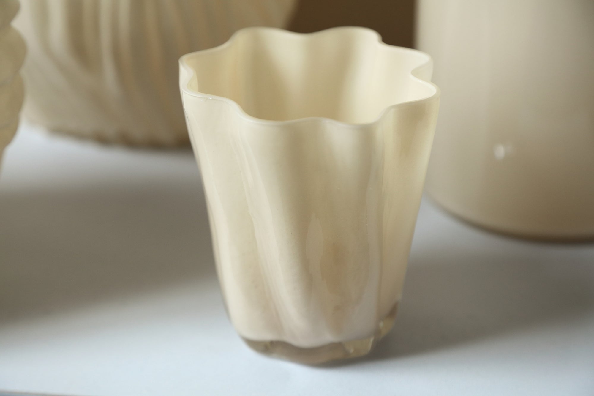 Rilie Photophores en verre - Crème