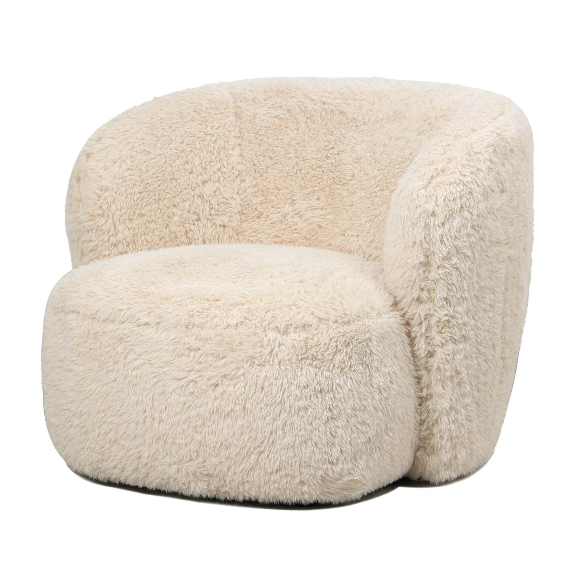 Aphrodite Fauteuil Small Long Fur Beige - Photo 5