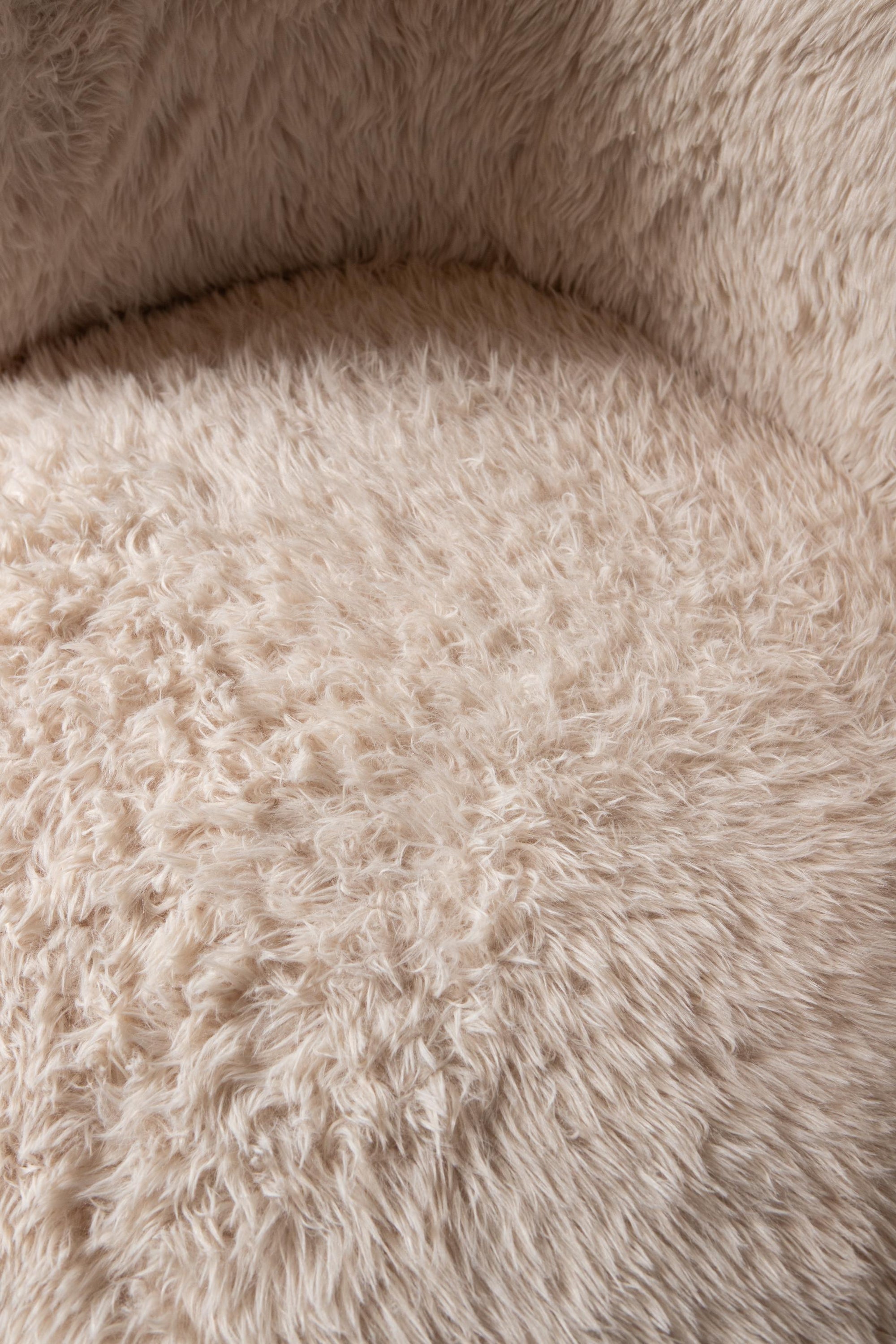 Aphrodite Fauteuil Small Long Fur Beige - Photo 8