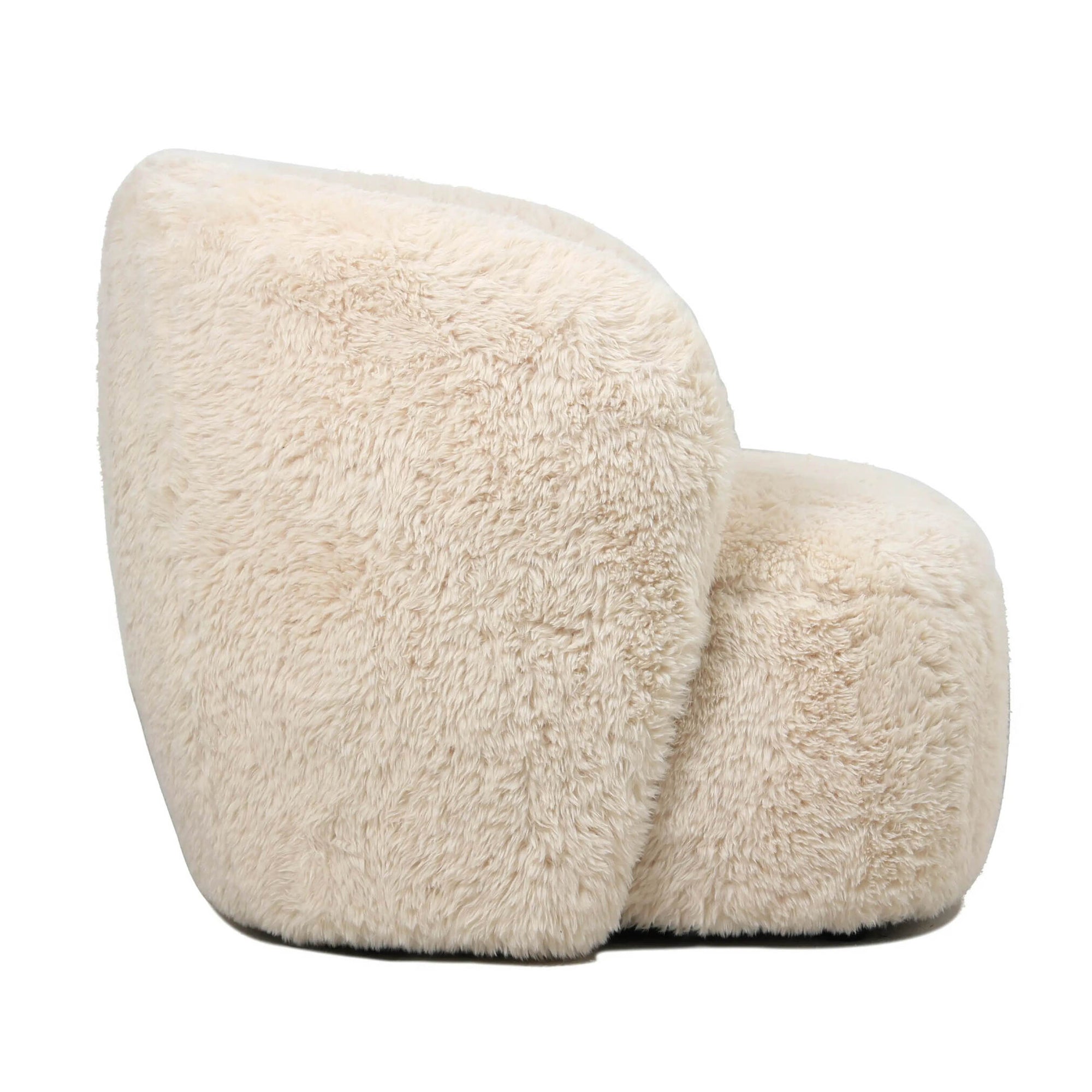 Aphrodite Fauteuil Small Long Fur Beige - Photo 7