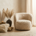 Fauteuil Aphrodite — Petit Fourrure Longue Beige