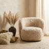 Fauteuil Aphrodite — Petit Fourrure Longue Beige