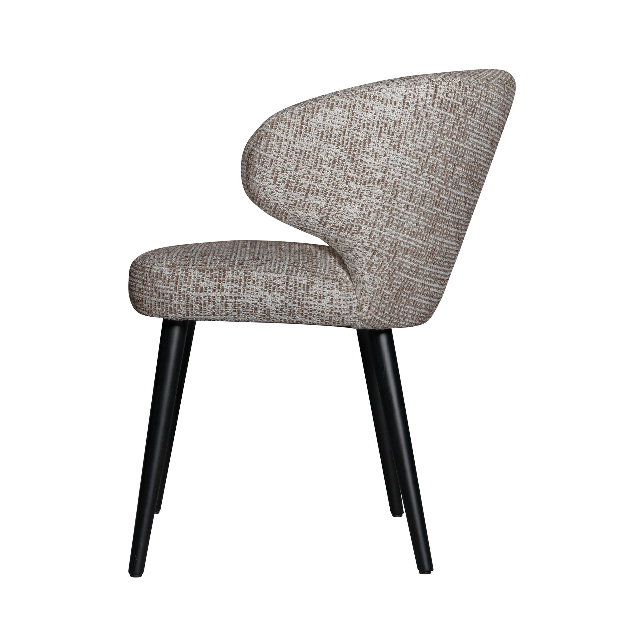Fiori Brown Mois 05 dining chair black legs - Photo 3
