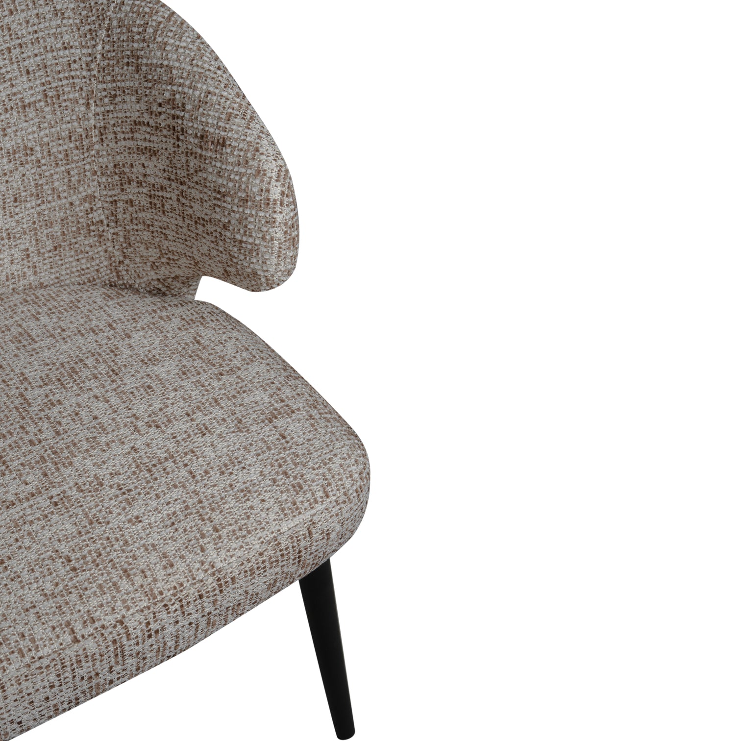 Fiori Brown Mois 05 dining chair black legs - Photo 4