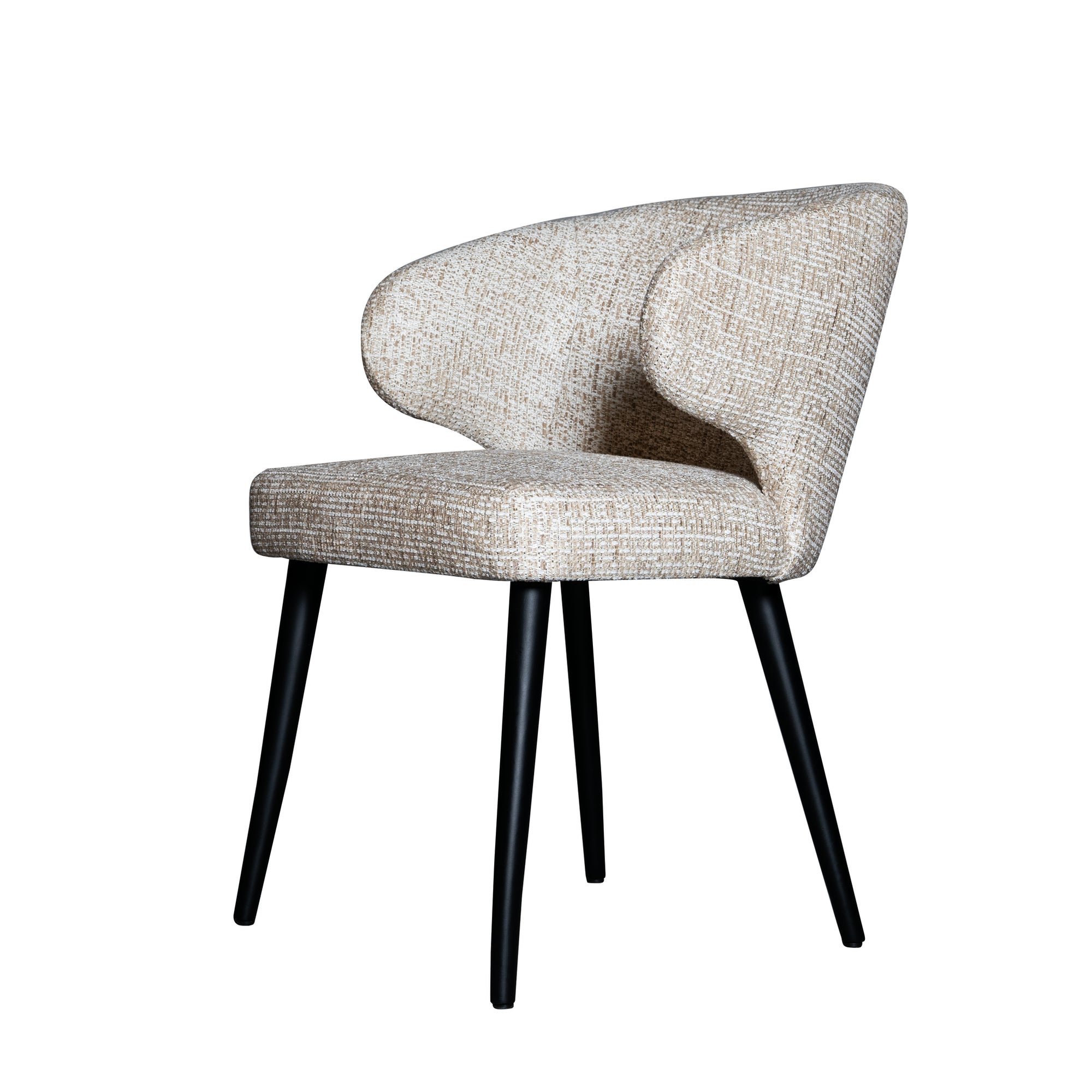 Fiori Beige Mois 04 dining chair black legs - Photo 5